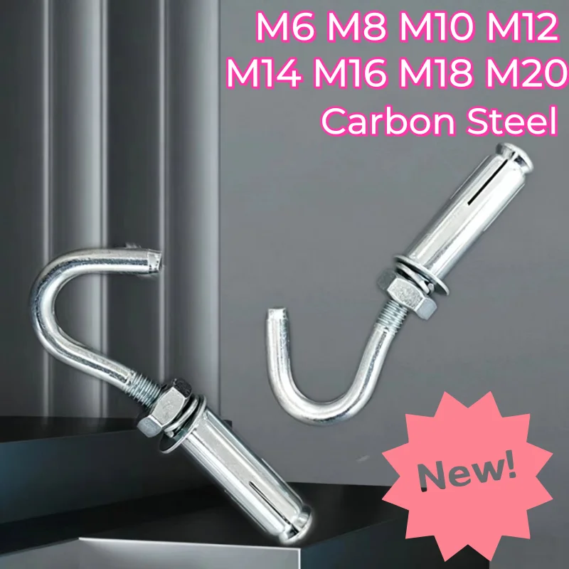 M6 M8 M10 M12 M14 M16 M18 M20 Blue Zinc Carbon Steel Expansion Screw Hook Concrete Wall Anchor Bolt Opening Sleeve Fastener