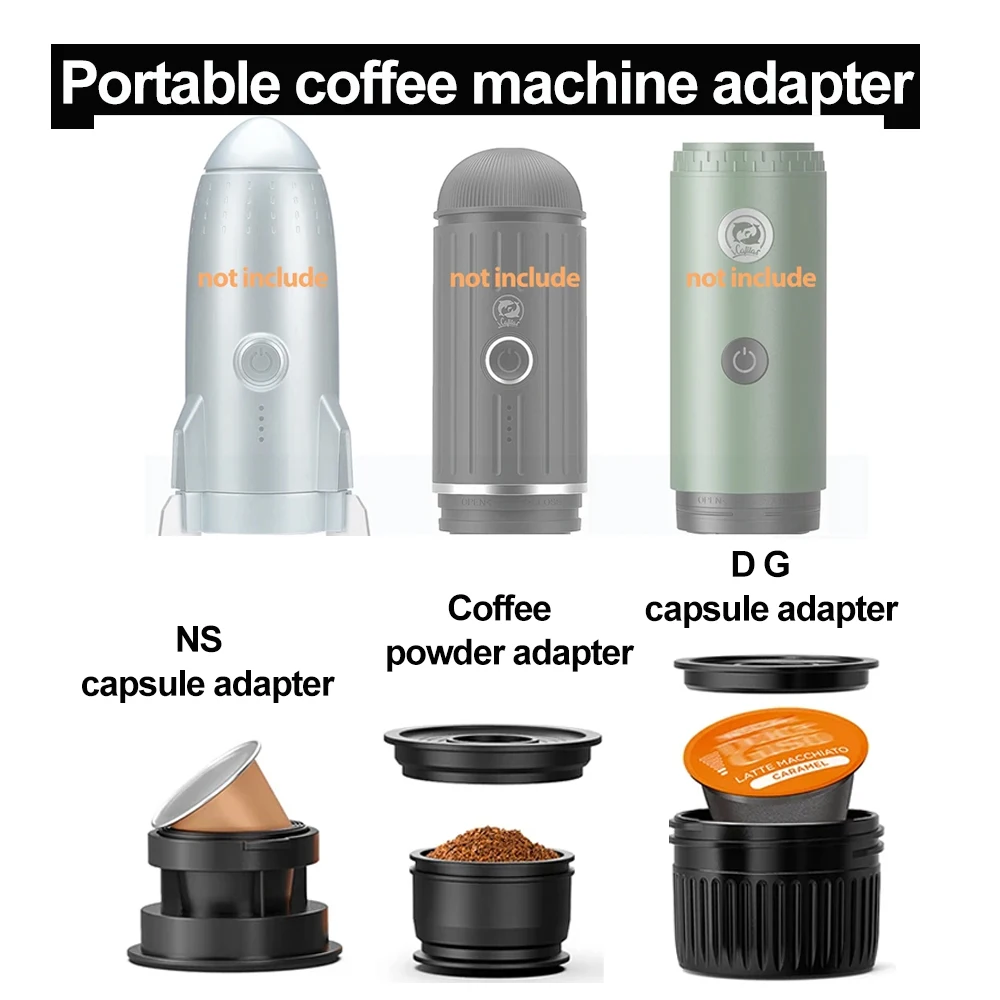 ICafilas tragbarer Kaffeemaschinenadapter für Pulver/Nespresso/Dolce Gusto, nur mit Kaffeemaschinen ME2218/ME2604/ME2409