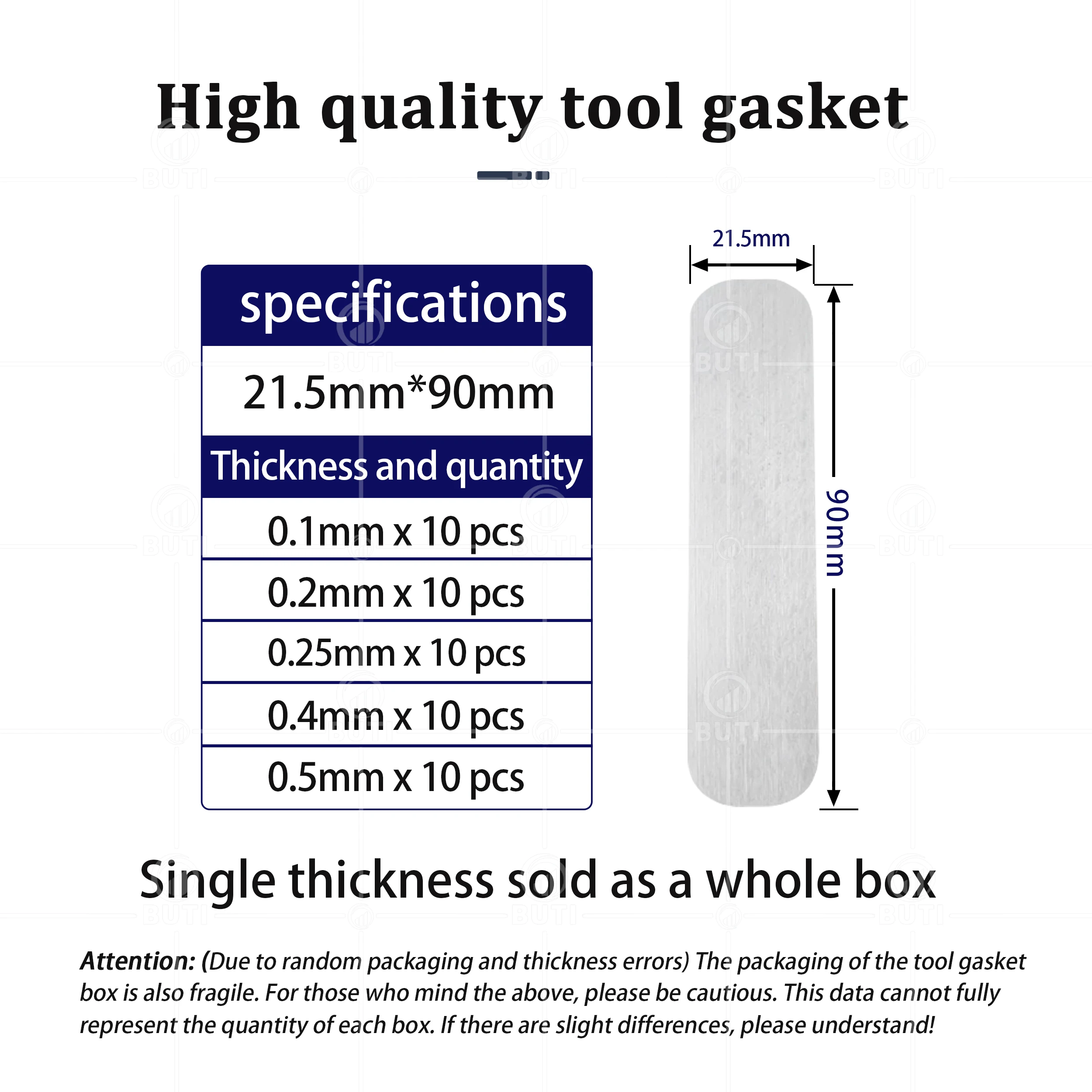 CNC Lathe Cutting Tool Gasket Welding Tool Holder Gasket Lathe Shim 0.1mm 0.5mm 1.0mm 4.0mm Long Strip Shim Tool Spacer Gasket