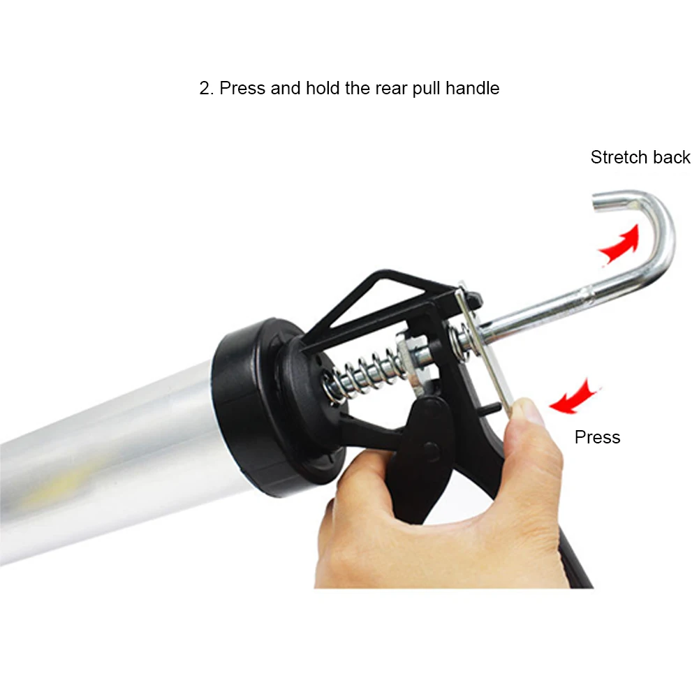 Sausage Maker Bait Fishing Aluminum Fishing Boilie Making Gun with 4pcs Silicone Spare Nozzles Fishing Lure Accessories