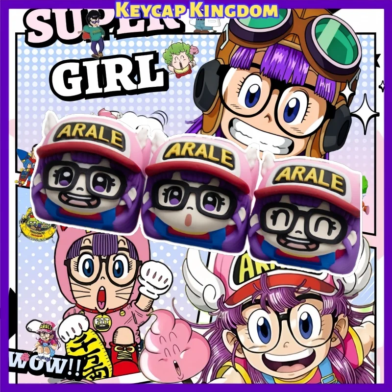 Dr. Slump Arale Norimaki 3D Printed Custom Artisan Keycap Mechanical Keyboard Point Keycap Cute Anime Keycaps Gift for Gamers