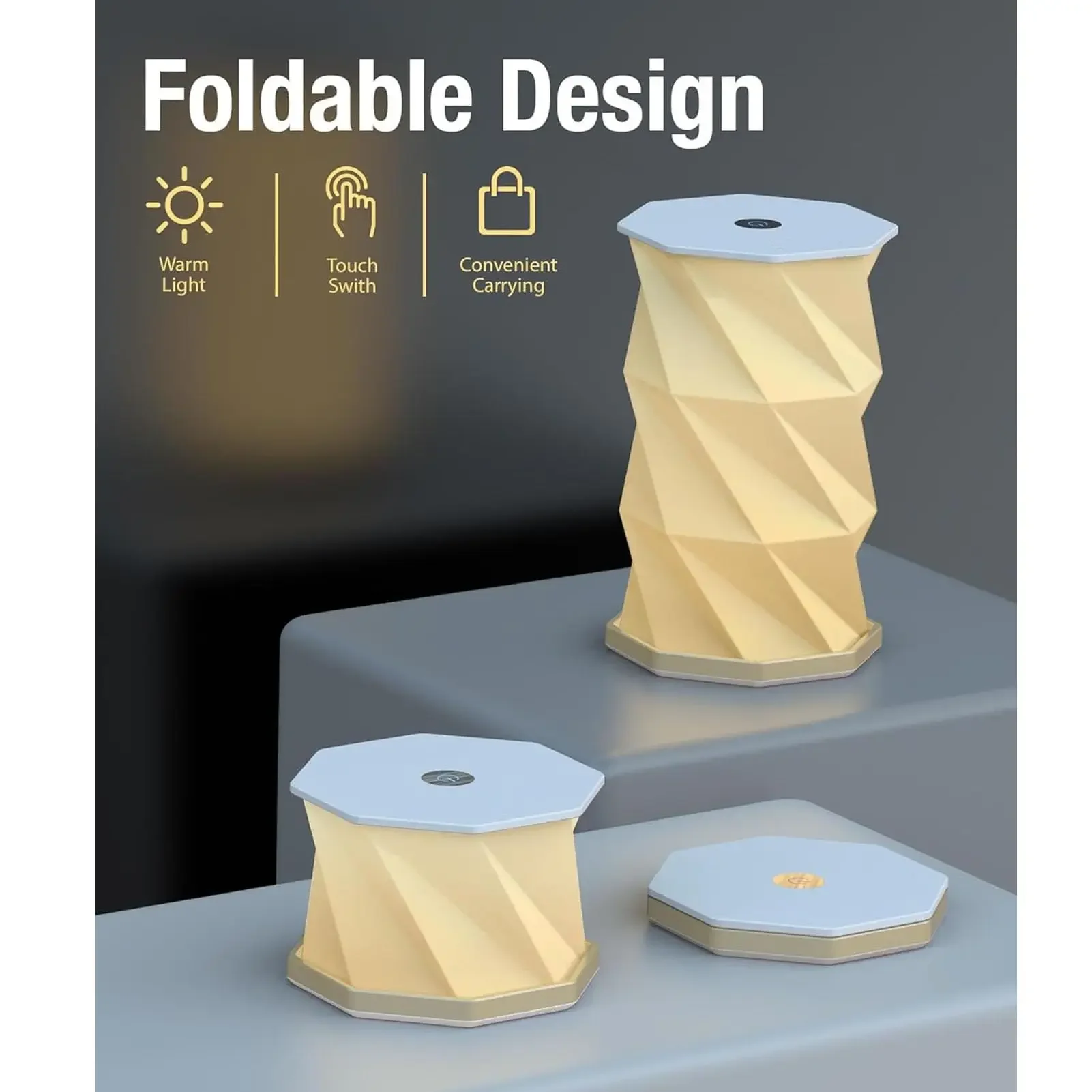 

Rotating Night Light Creative Foldable Atmosphere Light Bedroom Bedhead Decoration Gift Book Light LED Table Light