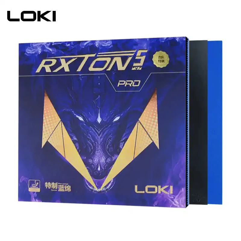 LOKI RXTON 5 Pro High Density Blue Sponge Table Tennis Rubber Sticky Ping Pong Rubber Black Pingpong Pad for Loop Playing