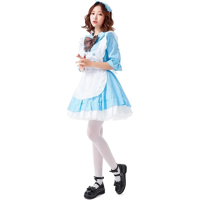 Leuke Lolita Meid Jurk Kostuums Cosplay Pak Voor Meisjes Vrouw Serveerster Meid Party Podiumkostuums