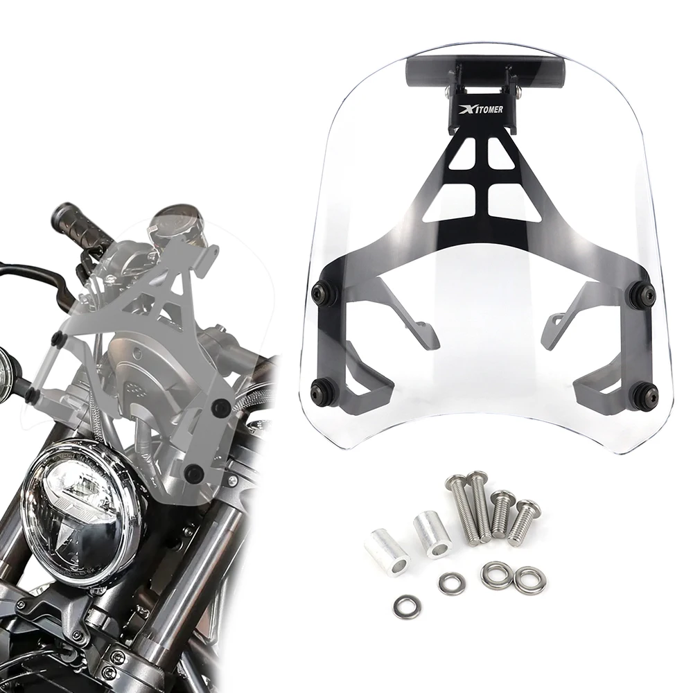 

For CFMOTO 450CL-C 450CLC 2023 2024 2025 Motorcycle Adjustable Windscreen Windshield Wind Deflector GPS Mount Navigation Bracket