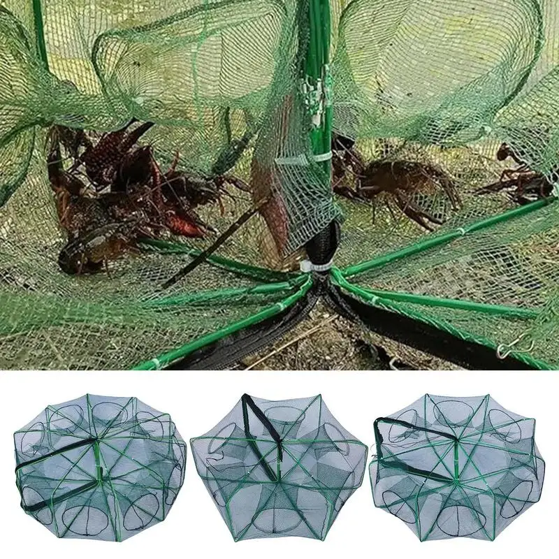 

Foldable Fishing Trap shrimp fishing net cage artifact Multi-Functional Portable Folding Trap for Catching Small Crayfish Crabs