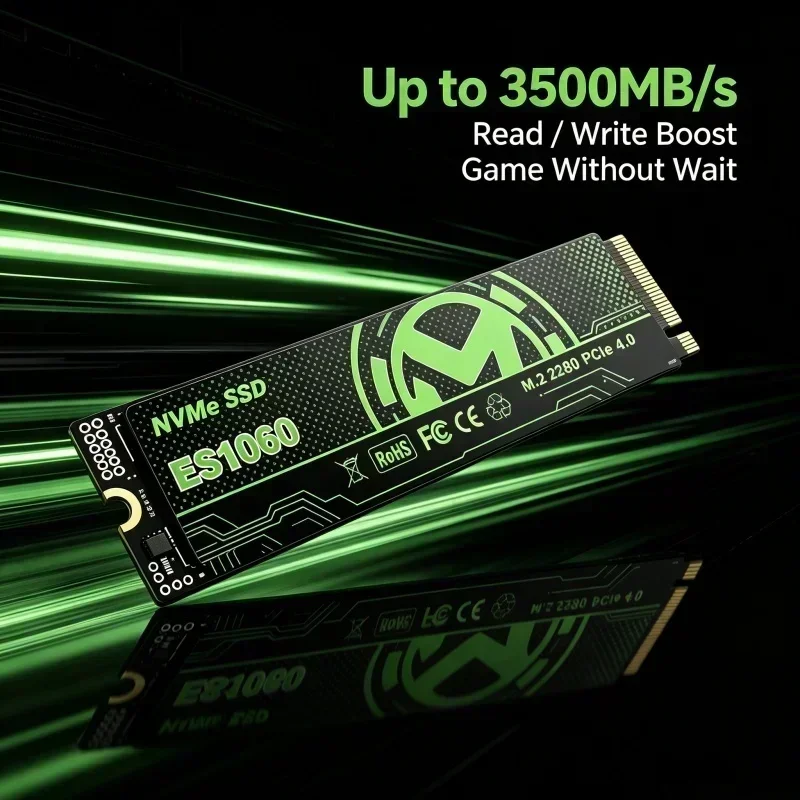 ES1060 M.2 2280 NVMe SSD PCIe Gen4.0 x4 Up to 3500MB/s 1TB 2TB 4TB Internal Solid State Drive for Laptop Desktop PC
