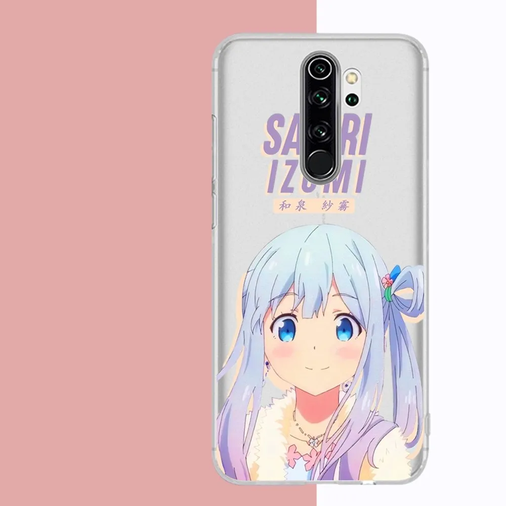 Cute Girl Izumi Sagiri Phone Case For Samsung S 20 21 22 23 for Redmi Note7 8 9 10 for Huawei P20 30 40 Clear Case