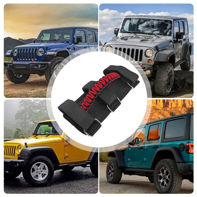 Rolbeugel Handvat Paracord Auto Handgreep Handgreep 3 Nylon Bandjes Ontwerp Sterke En Duurzame Upgrade Paracord Rolbeugel Handgrepen