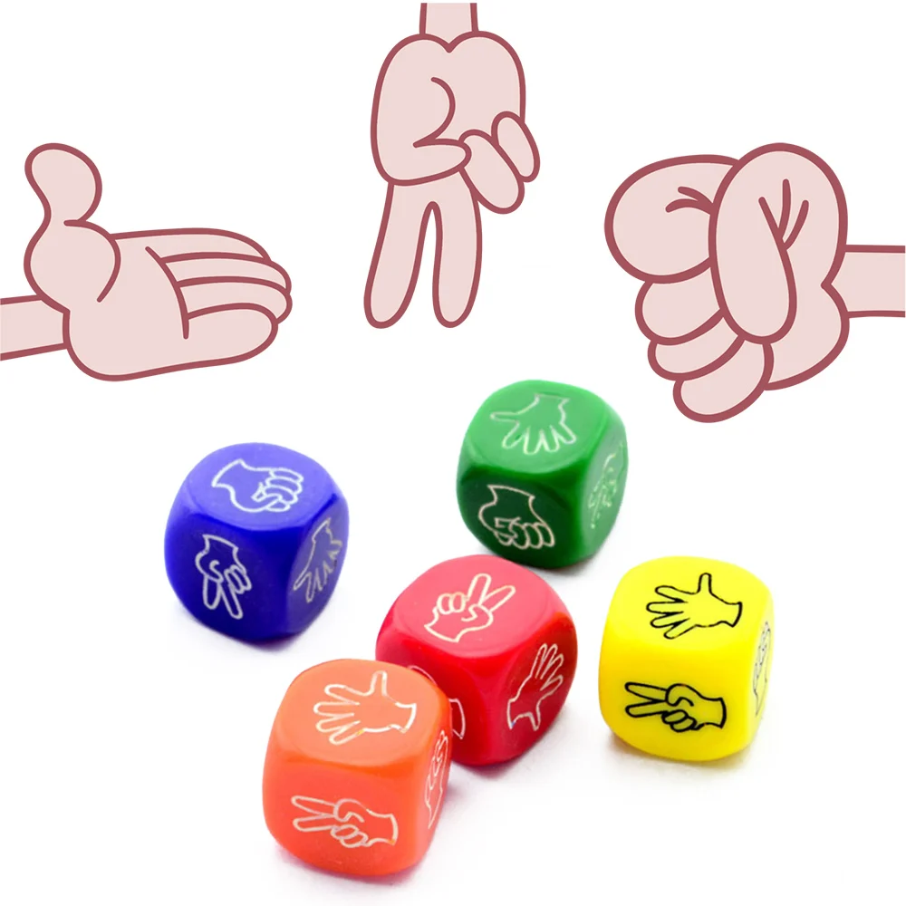 

2/6Pc Child Fun Board Toy Rock Paper Scissors Finger-guessing Funny Game Guessing Dice Kids Gag Recreational Interactive Toys