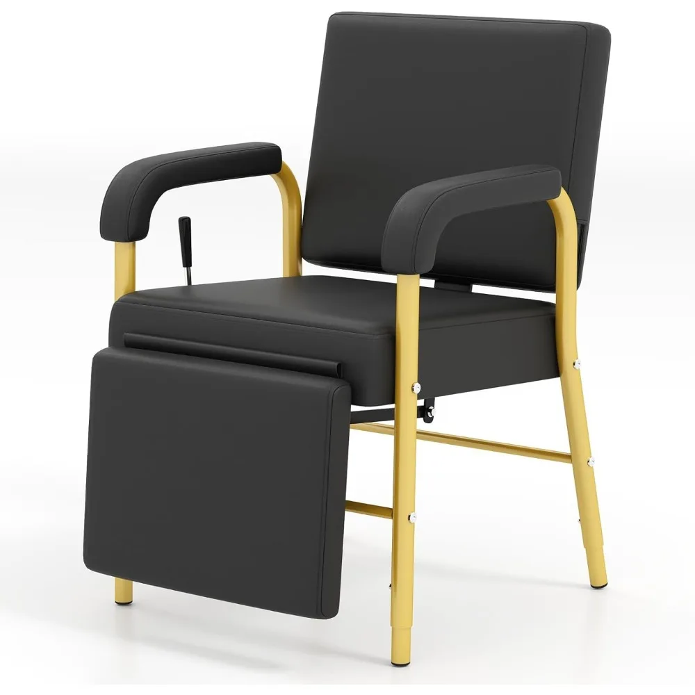 

Artist hand Shampoo Chair, Barber Salon Reclining Shampoo Chair, Hair Stylist, Leg Support, Salon Spa Beauty Equipment (Gold)