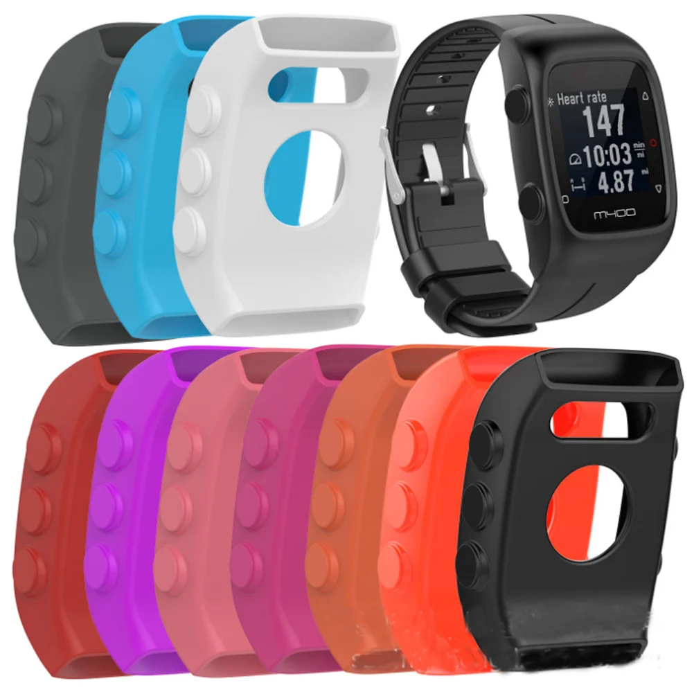 

Replacement Band Cover Protector Sleeve Silicone Shock-Proof Sleeve Band Cover Compatible For Polar M400 M430 Smartwatch Soft