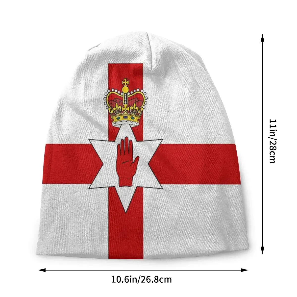 Gorros con bandera de Ulster de Irlanda del Norte, gorros, gorros de calle gótica, gorros tejidos de doble uso, jersey Unisex de moda