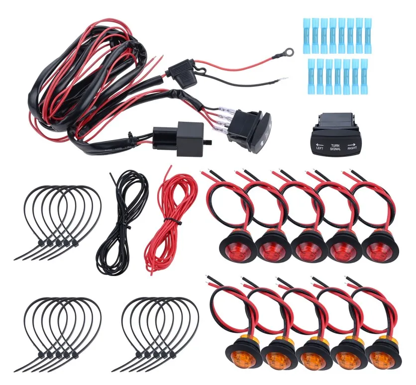 

Комплект поворотников для квадроциклов и мотоциклов (1 комплект) для Polaris RZR Ranger, Yamaha Rhino, Viking, Kawasaki Teryx