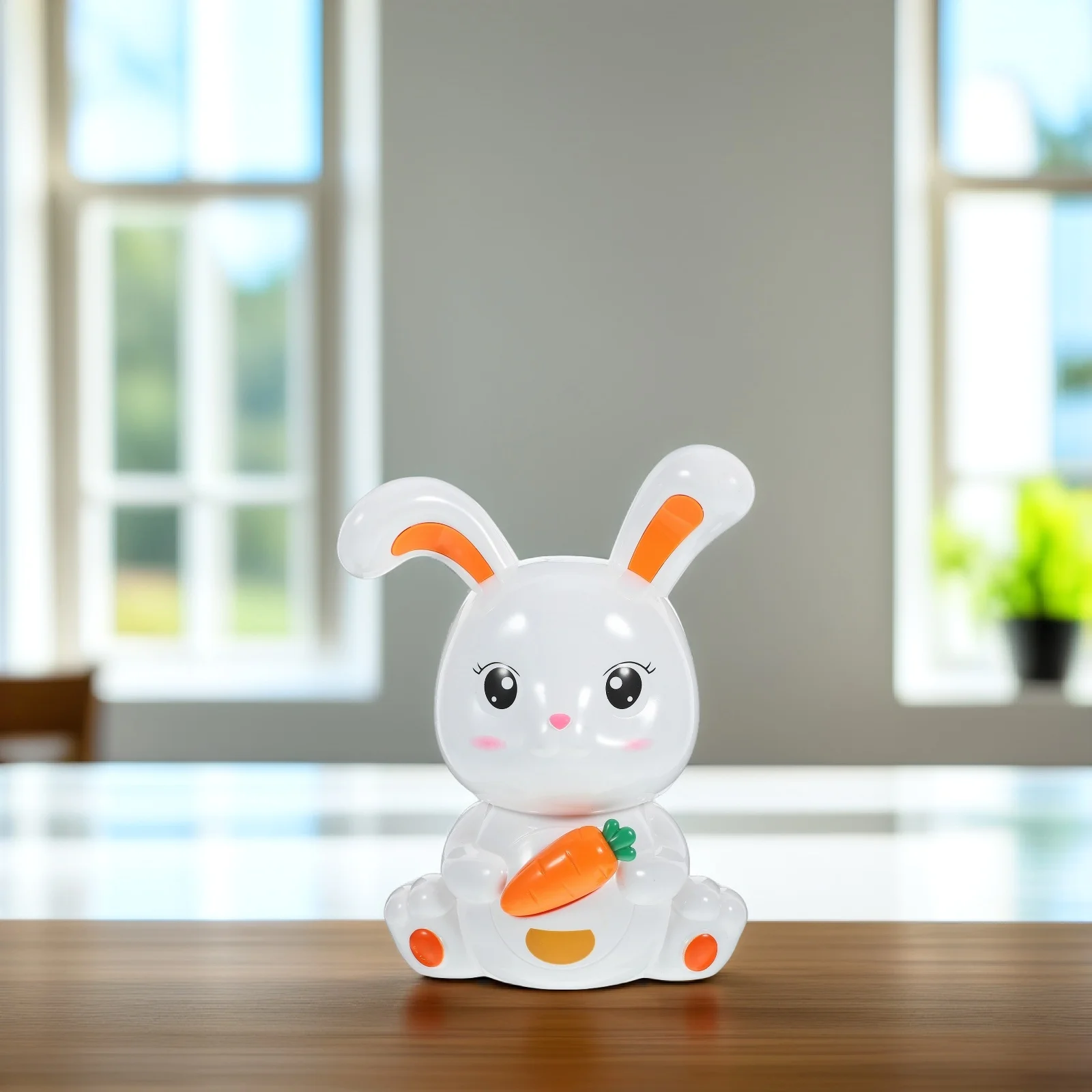 Tirelire lapin mignon dessin animé lapin pièce conteneur tirelire pour enfants filles garçons économie d'argent pot tirelire enfants lapin décor