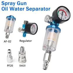 1/5PCS European Style For Compressor Spray Paint Gun Tool Pressure Parts 1/4'' Water Oil Separator Air Filter Moisture Trap