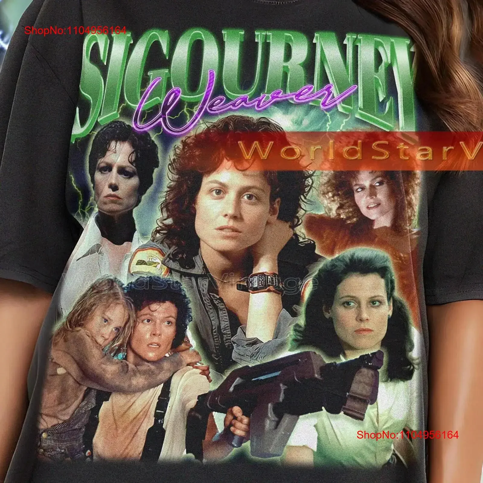 SIGOURNEY WEAVER Vintage T Shirt Homage Fan Retro Sweater Merch vintage Washed homme Versatile streetwear fashion