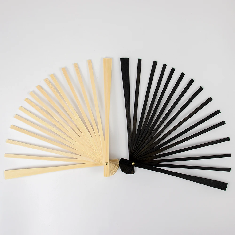 Wholesale Bamboo Fan 15 Bones Feather Fan Bars Bamboo Slice Plume Fan for Crafts Party Stage Performance Feather Fan Accessories