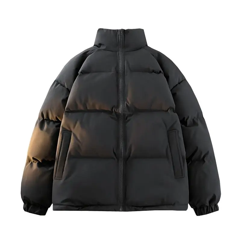 

Light Weight Winter Coat for Big Men (Size M-5XL) | Solid Color Zip-Up Stand Collar Jacket, Warm Puffer Parka for Autumn Spring