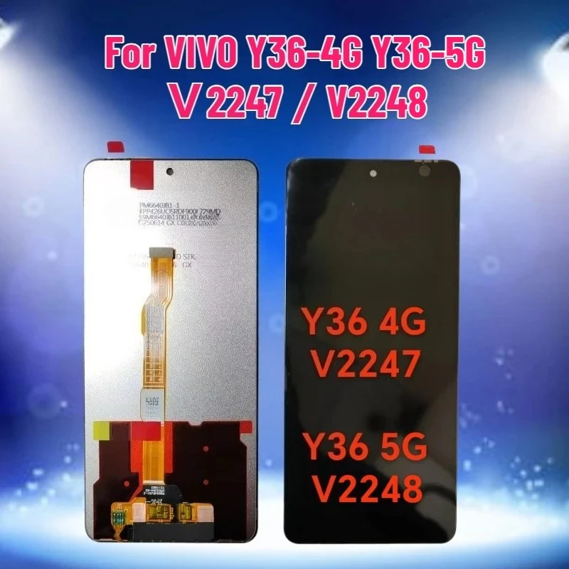 

6.64'' Display for VIVO Y36-4G Y36-5G Ⅴ2247／V2248 LCD Display Touch Screen Assembly Replacement Parts for Y36 Display Screen