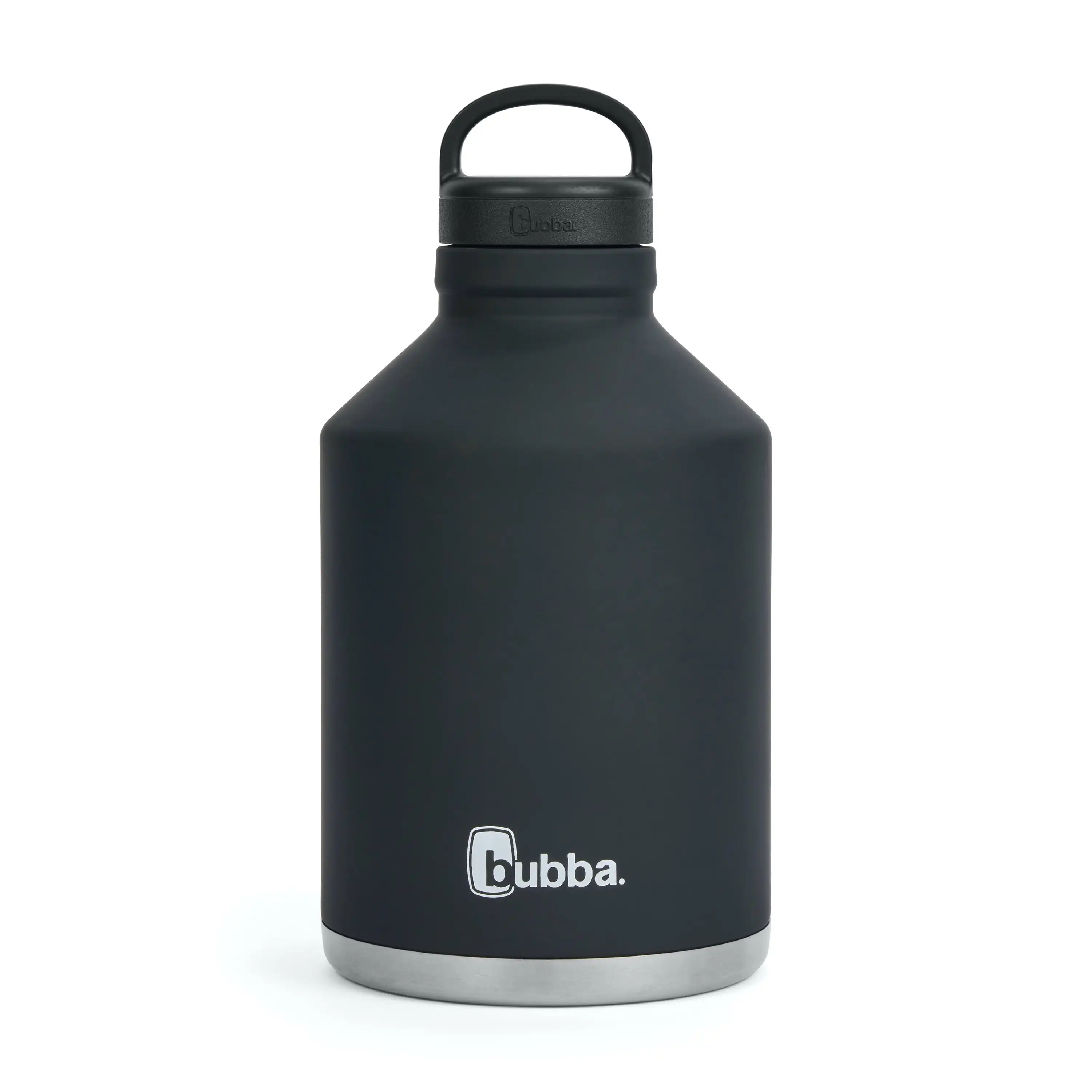 

bubba Growler Stainless Steel Water Bottle with Wide Mouth Rubberized in Black, 84 fl. oz.