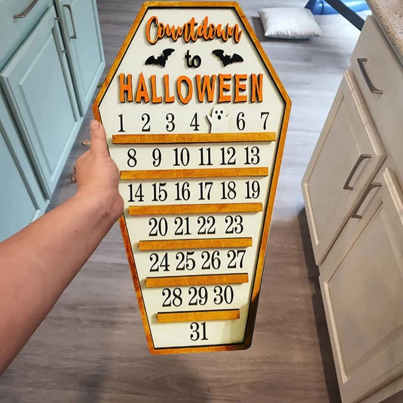 31 Days Happy Halloween Coffin Calendar Countdown Calendar With Cutting Three Decoration B