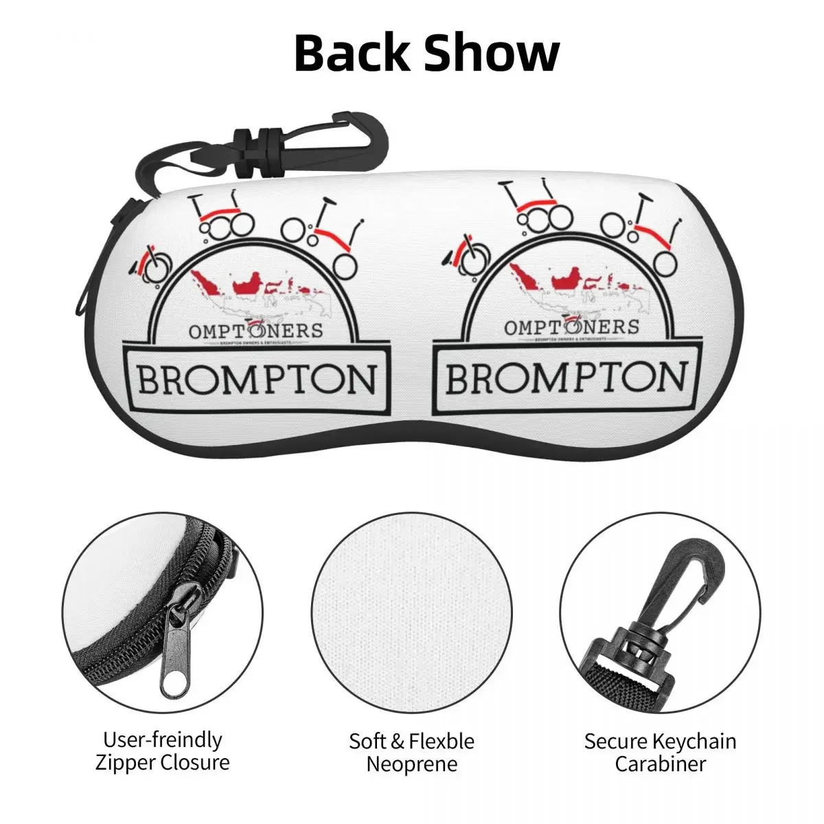 Bromptons Folding Bike Logo Shell Etui ochronne na okulary Śliczne etui na okulary przeciwsłoneczne Torba na okulary