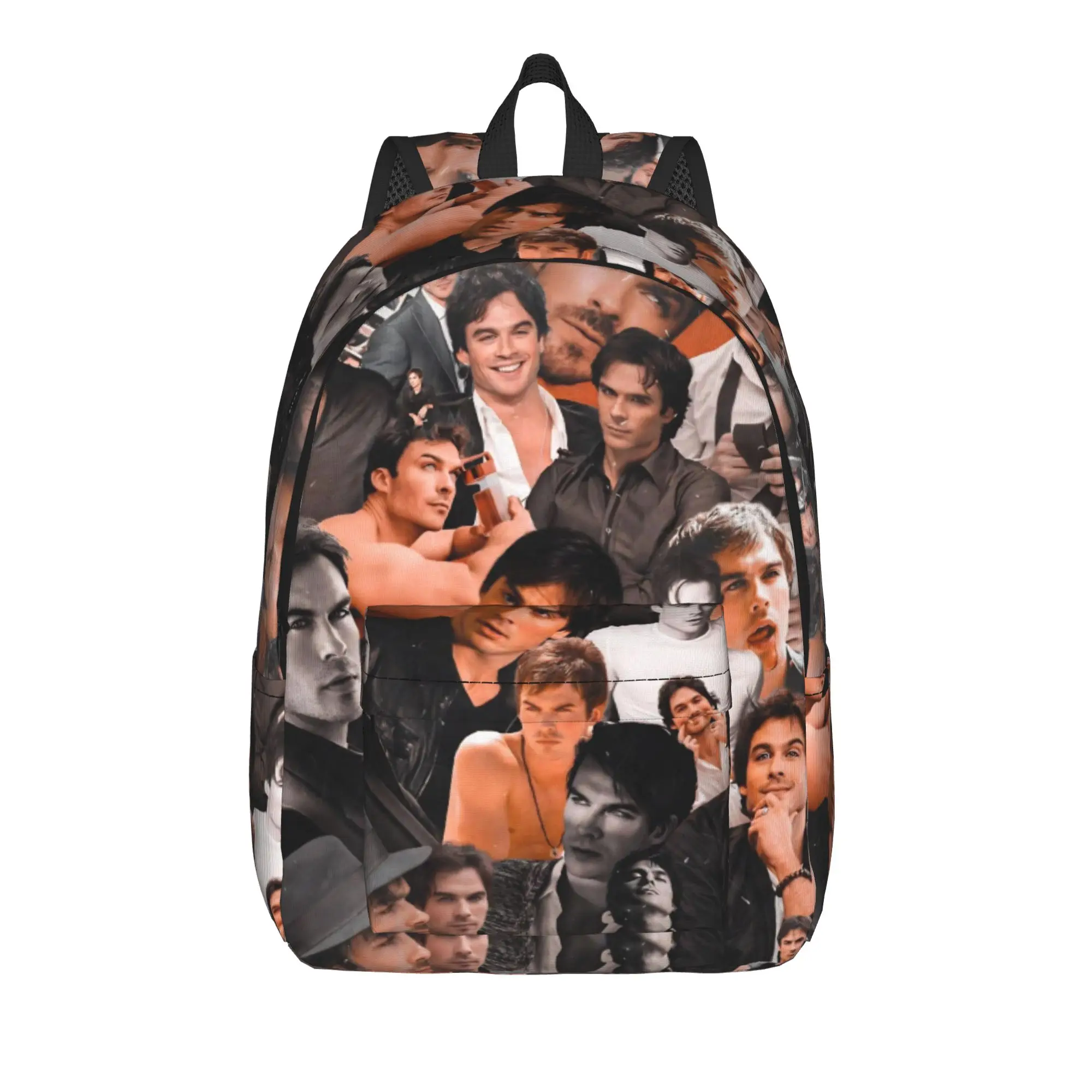 The Vampire Diaries Resuable Movie Backpack Damon Salvatore Women Men Polyester Camping Backpacks Big School Bags Rucksack