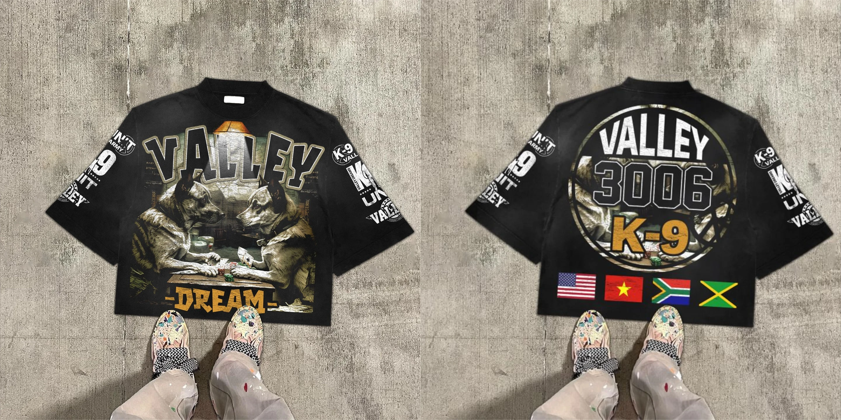 Vintage Warzone Valley Dream Graphic 100% Cotton T-Shirt Cut T 
