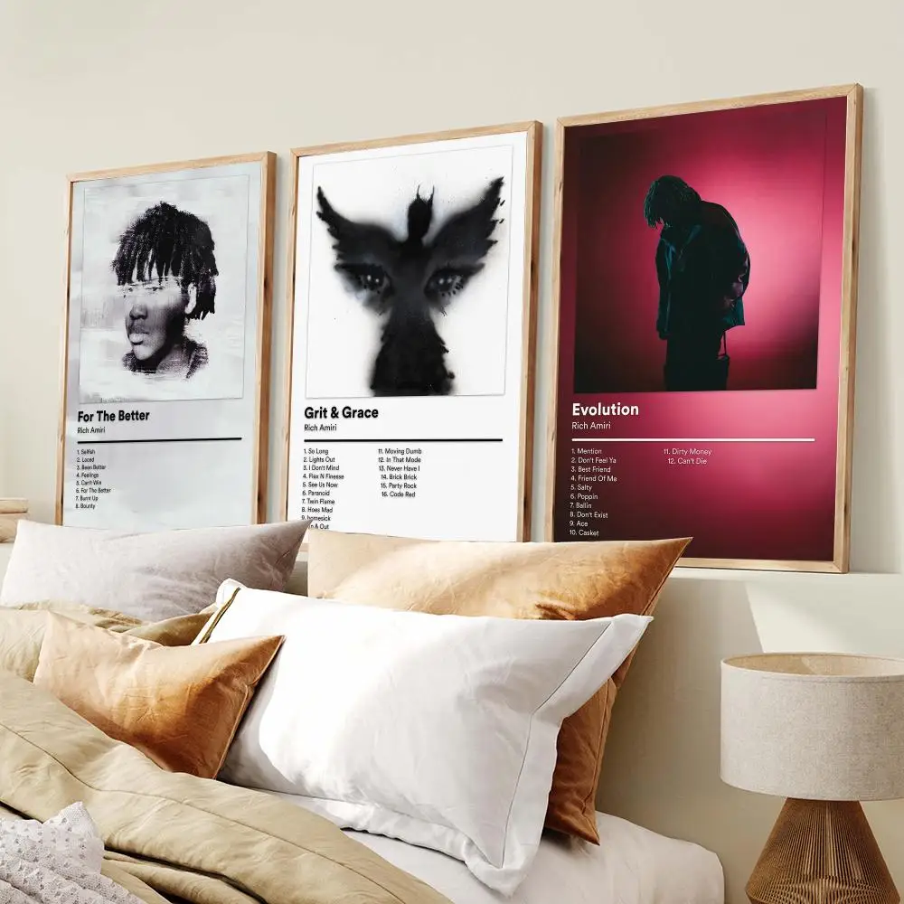 Underground Rap R-Rich Amiri Poster Modern Aesthetic Wall Art | Stylish Bedroom Home Decor & Unique Gift Ideas