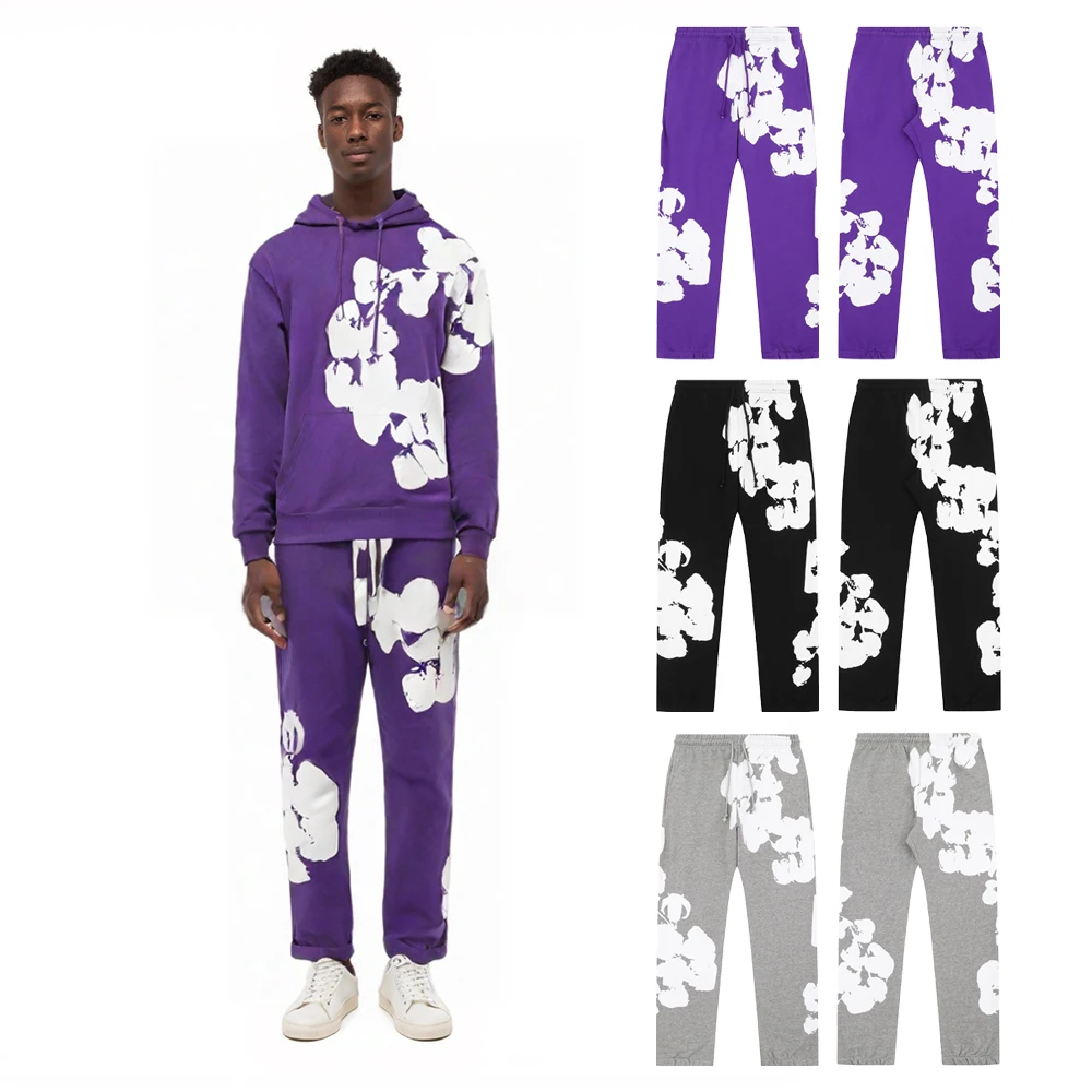 

Y2k Fashion Men's Clothing Streetwear Man Hippop Cotton Foam Printing Graphic Trousers Casual Pants Street Style Oversize Pants