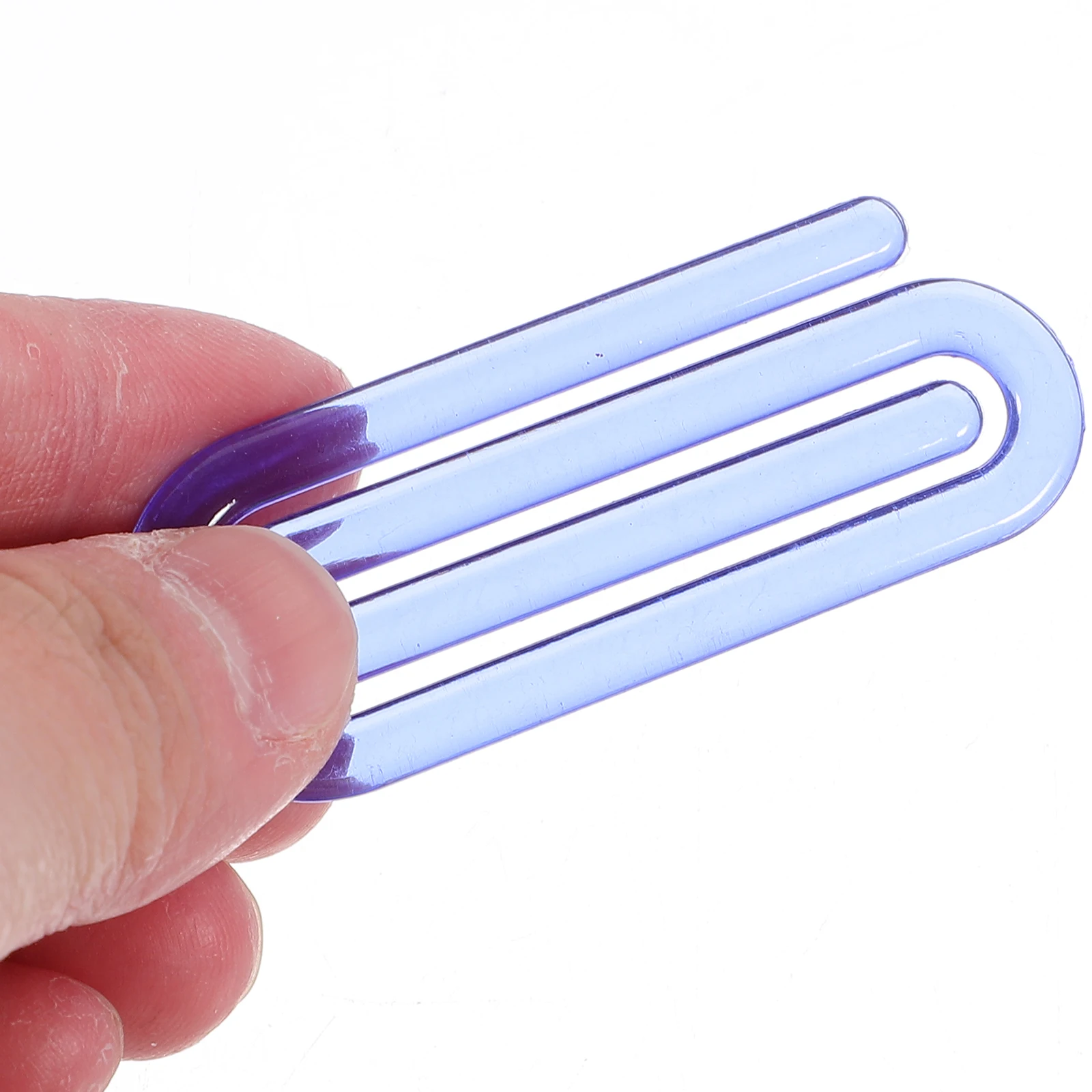

60pcs Blue Cute Paper Clips Office Supplies Sturdy Document Binder Files Small Plastic Clips Marking File Business Cards Page