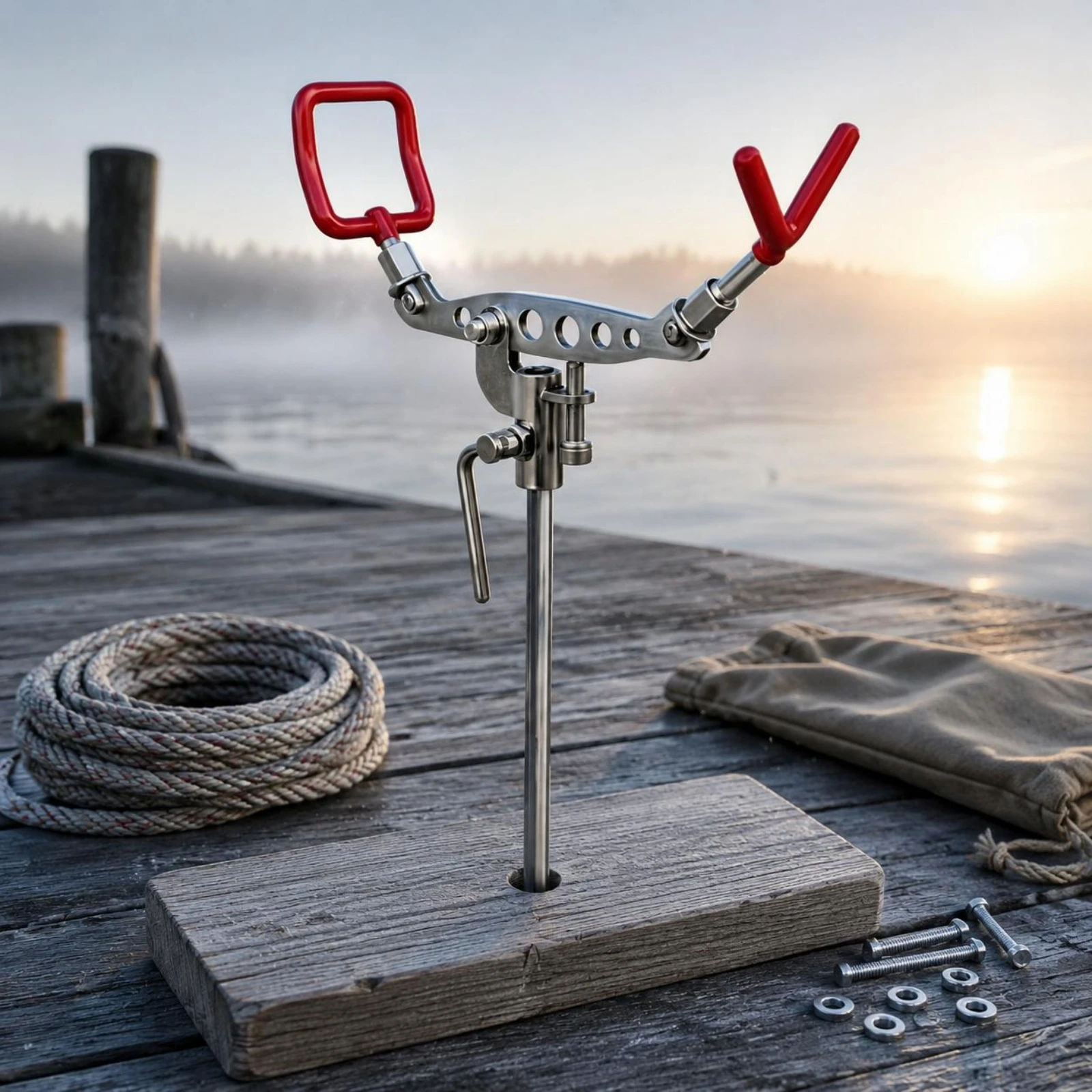 Roestvrijstalen hengelhouder D - Fishing Rod Casting recensie en prijs