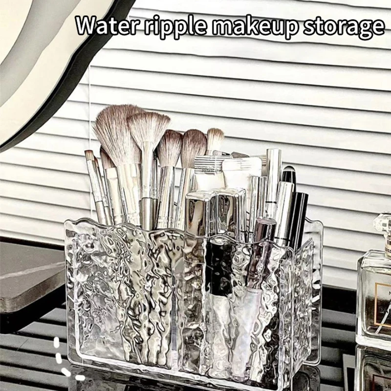 2 Holes Cosmetic Storage Box Makeup Brush Holder Organizer Lipstick Eyebrow Pencil Bathroom Storage Display Stand