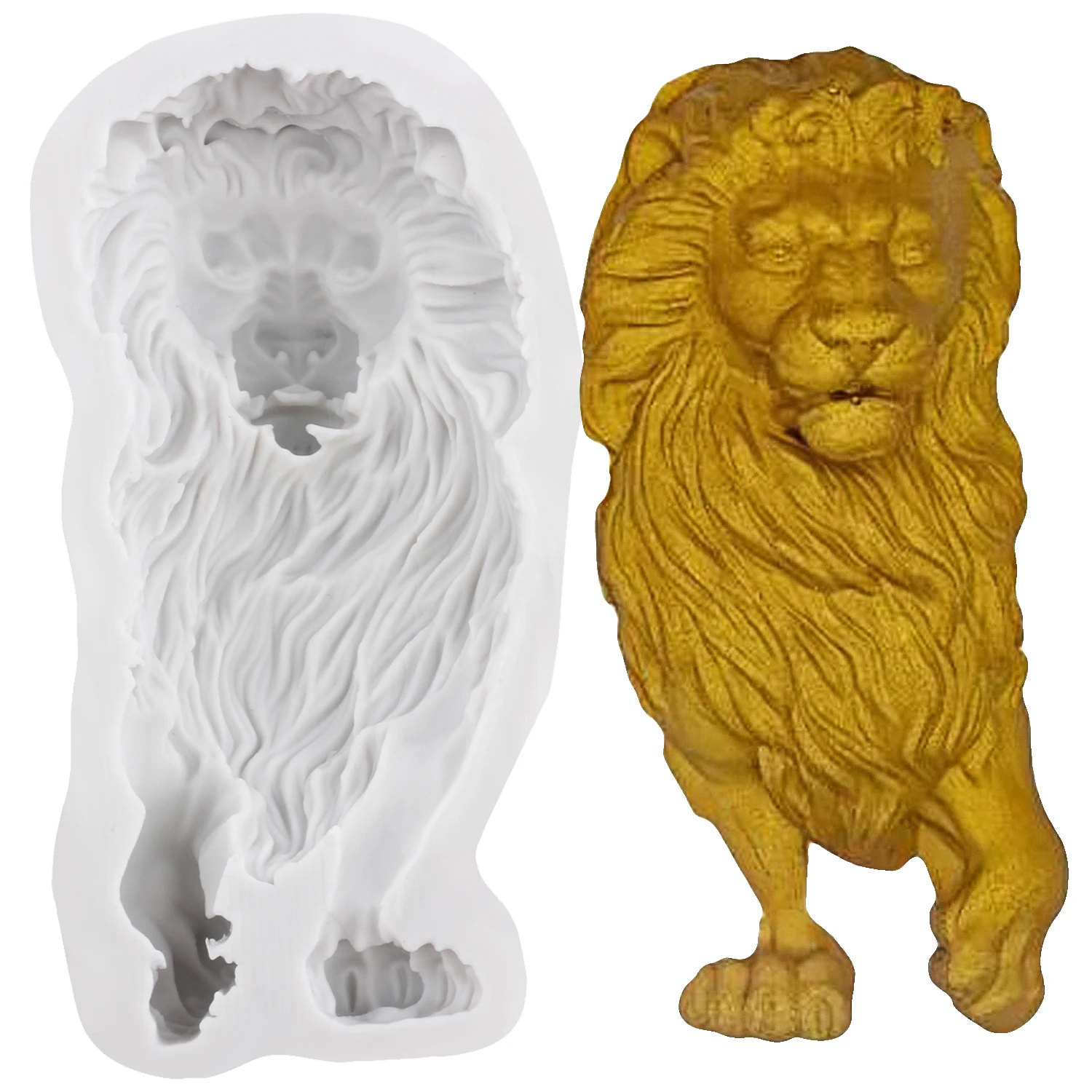 Animal Lion Silicone Molds Lion Fondant Cake Decorating Tools Cupcake Topper Chocolate Craft Gum Paste Polymer Clay