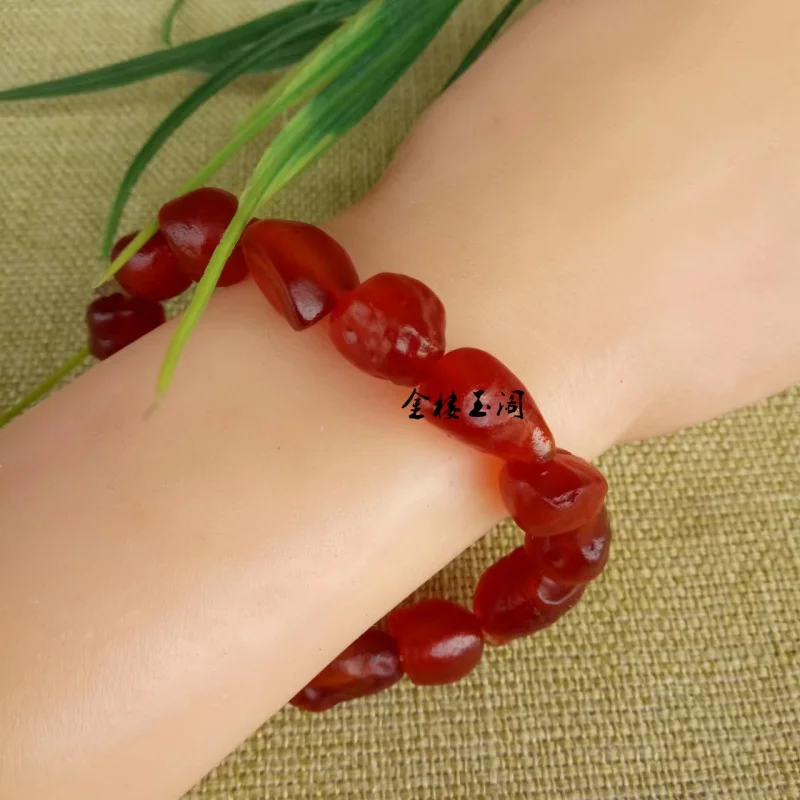 Supply jewelry Alshan Gobi material tendon stone sugar heart Xinjiang raisin agate bracelet