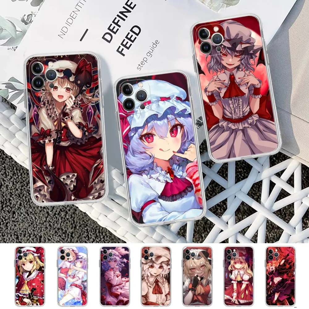 Anime Touhou Scarlet Eyes Phone Case For iPhone 15 14 11 12 13 Mini Pro XS Max Cover 6 7 8 Plus X XR SE 2020 Funda Shell