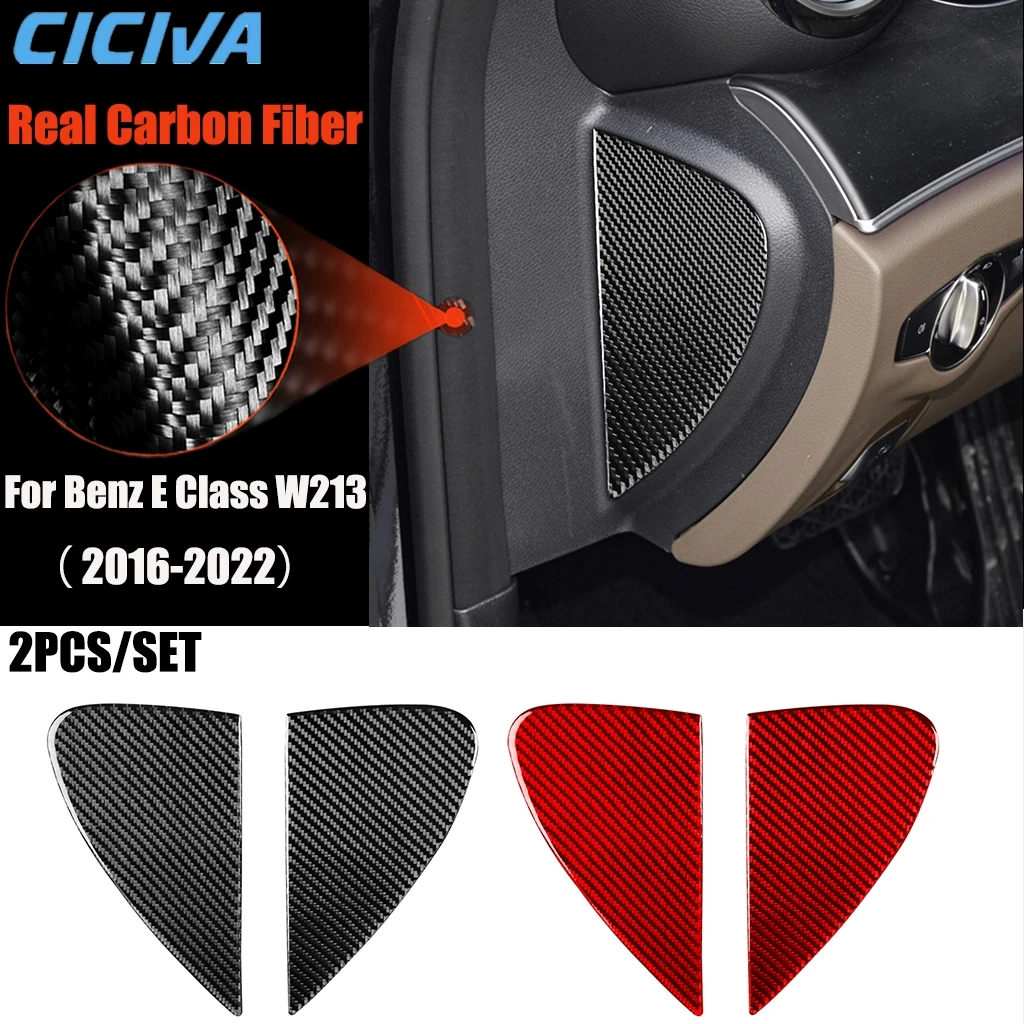 

Carbon Fiber Car Accessories Dashboard Side Panel Modified Interior Trim Cover Sticker For Mercedes Benz E Class W213 2016-2022