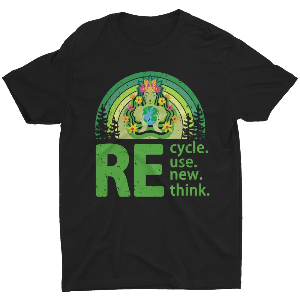 Recycle Reuse Renew Rethink Crisis Environmental Activism Gift Earth T-Shirt TeeLuxury Brand  Anime pattern clothing high qualit