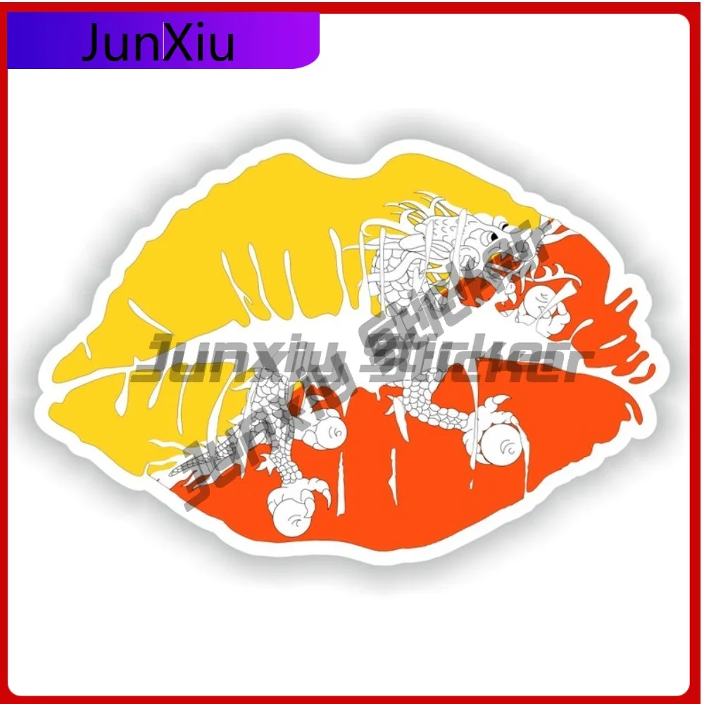 

Bhutan Flag Lips National Emblem Sticker Travel Stickers And Decal Custom Decals Glue Sport Stickers Personnalisé Mariage Mirror