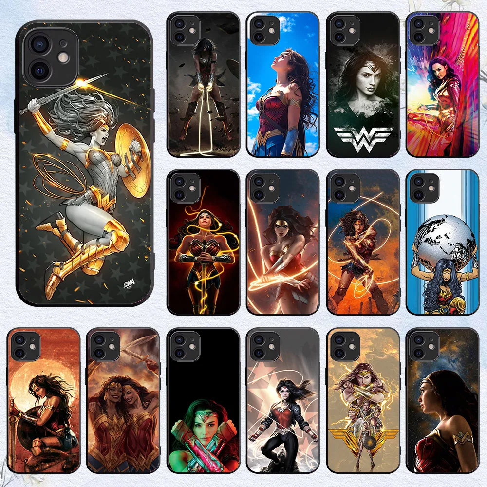 Flexible TPU Case For iPhone X XS 7 8 11 14 15 Plus Pro Max WX-75 Wonder Woman