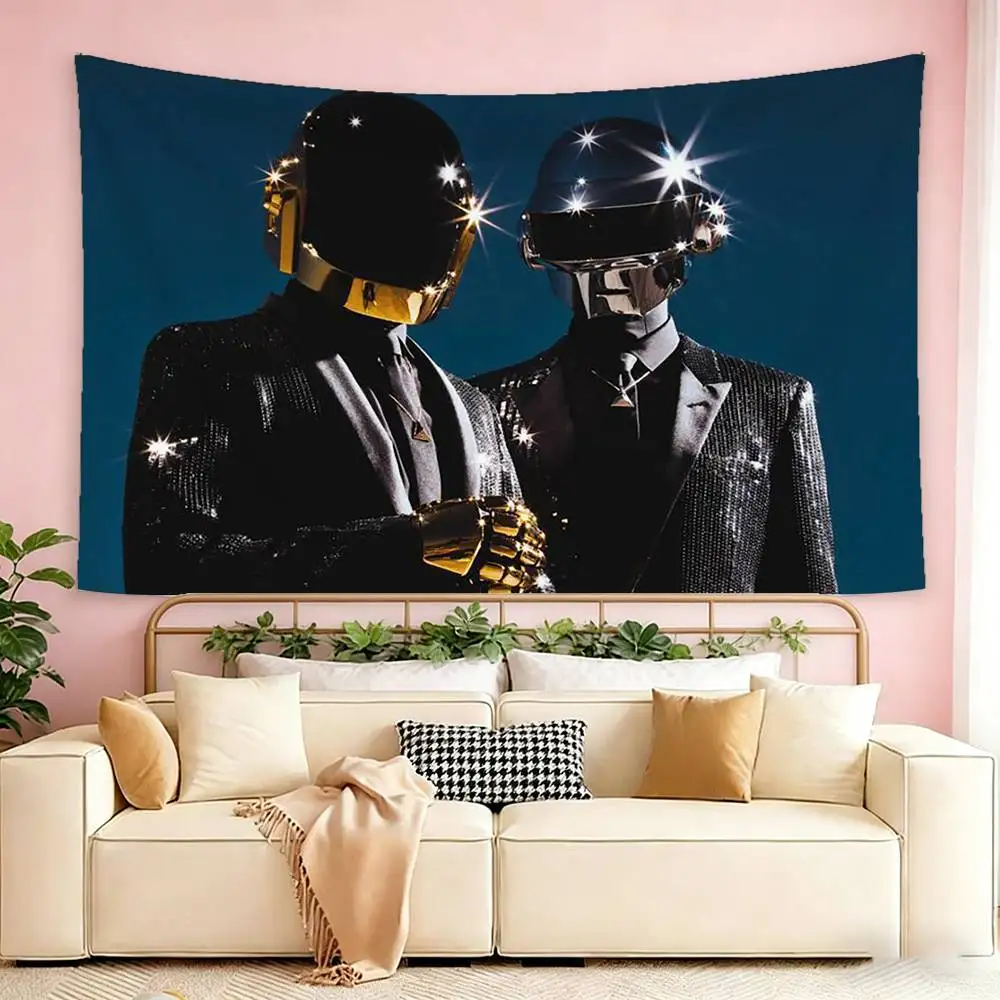 D-Daft P-Punk Band   Flags Suitable For Party Club Outdoor Interior Wall Decoration Banner Fans Gift