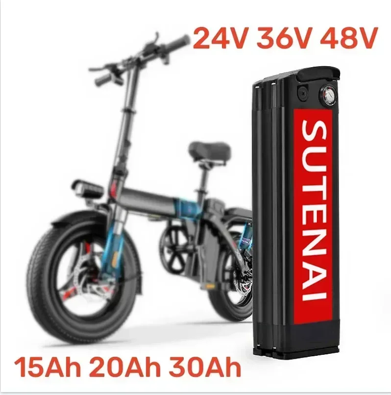 48v 20ah 30ah silverfish bicicleta elétrica de lítio 1000w 500w 24v 36v bicicleta elétrica de íon de lítio 48v18650 bateria + carregador