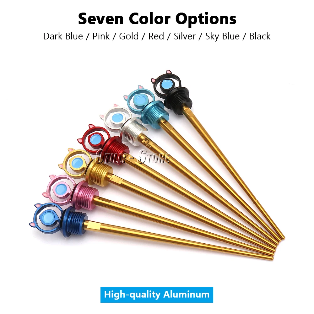 

1pc Scooter Motorcycle Engine Oil Dipstick Cap Plug Engine Oil Level Gauge Aluminum CNC For Vespa Sprint 150 Primavera 150