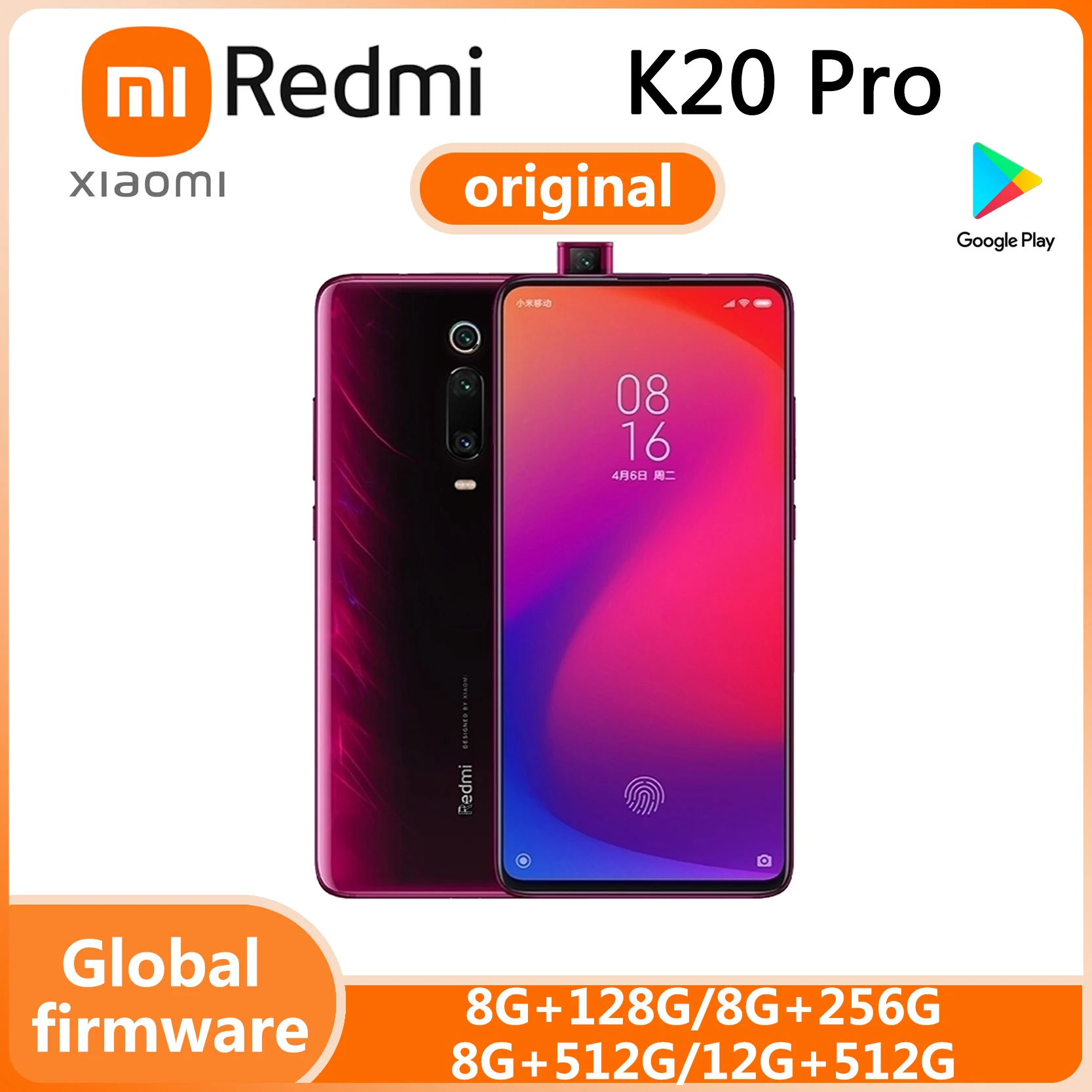 Смартфон Xiaomi Redmi K20 Pro Xiaomi Mi 9T PRO celular 6 ГБ ОЗУ 128 ГБ ПЗУ Snapdragon 855 48 МП + 20 MPRandom цветной используемый телефон