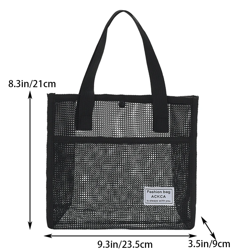 Women\'s Bag Minimalist Large Capacity Mesh Beach Bag Women\'s Handle Bag Shopping Travel