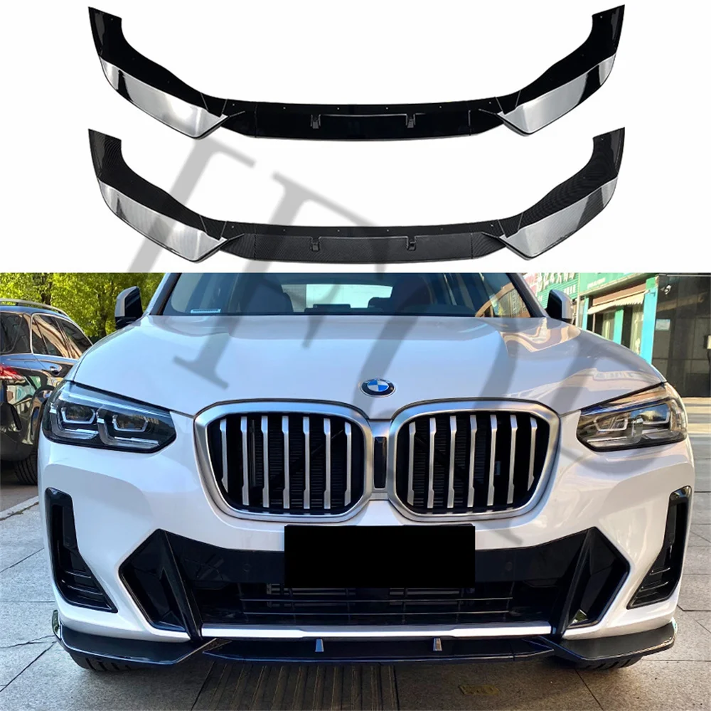 Para BMW X3 G01 X4 G02 M Pack modelos más posteriores 2022 parachoques delantero labio delantero divisor delantero modificación exterior