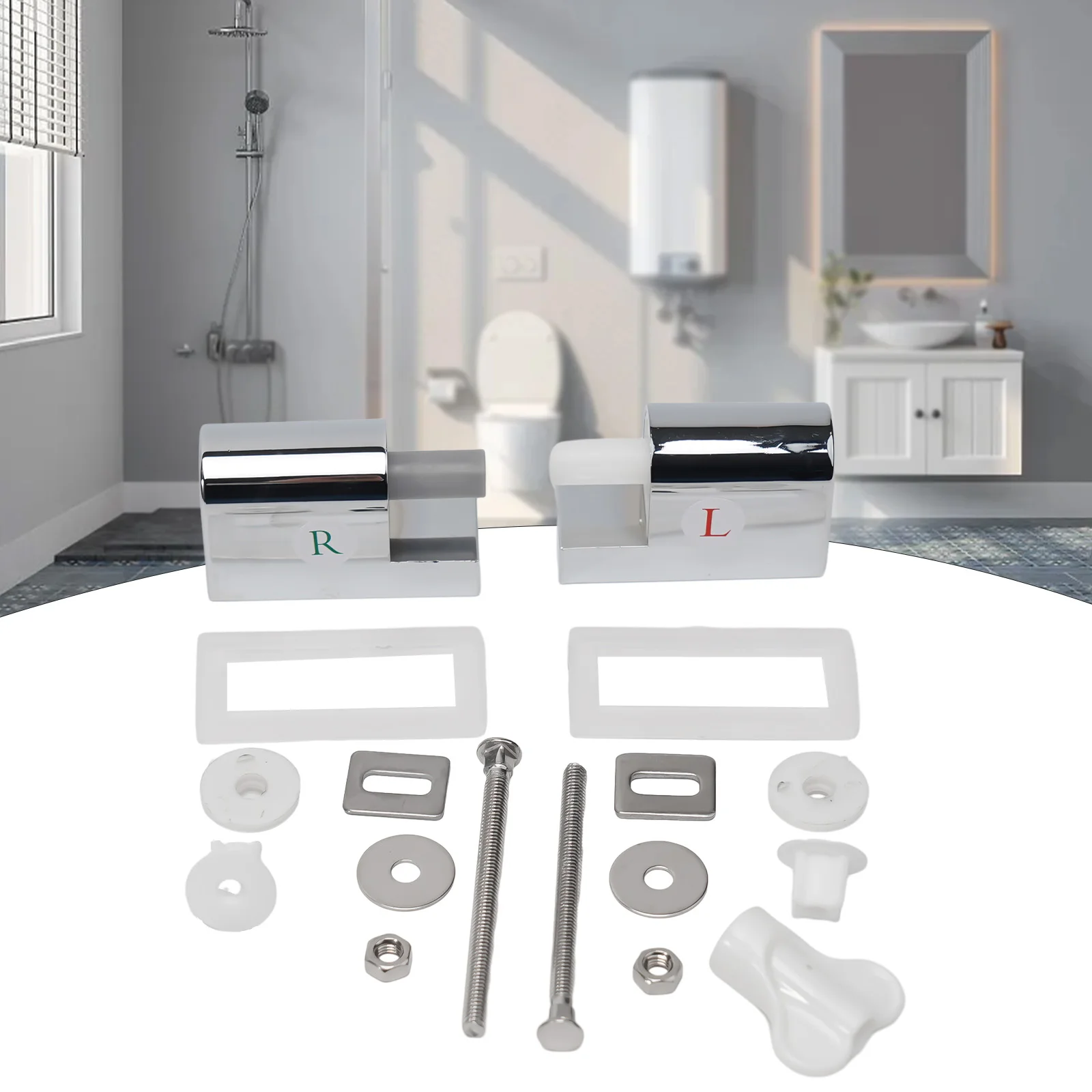 1pcs Zinc Alloy Toilet for Soft Close Hinges Replacement for traditional Contemporary For Any Bathroom for top Fixing Method