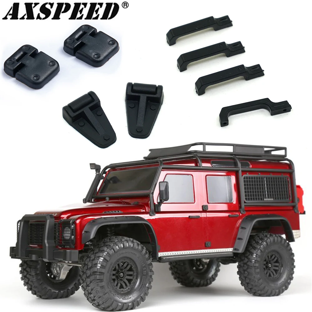 AXSPEED Door Handles Hood Hinge Door Hinges Cover Grille Light Cover for 1/10 RC Crawler T4 TRX TRX4 Defender D90 Parts