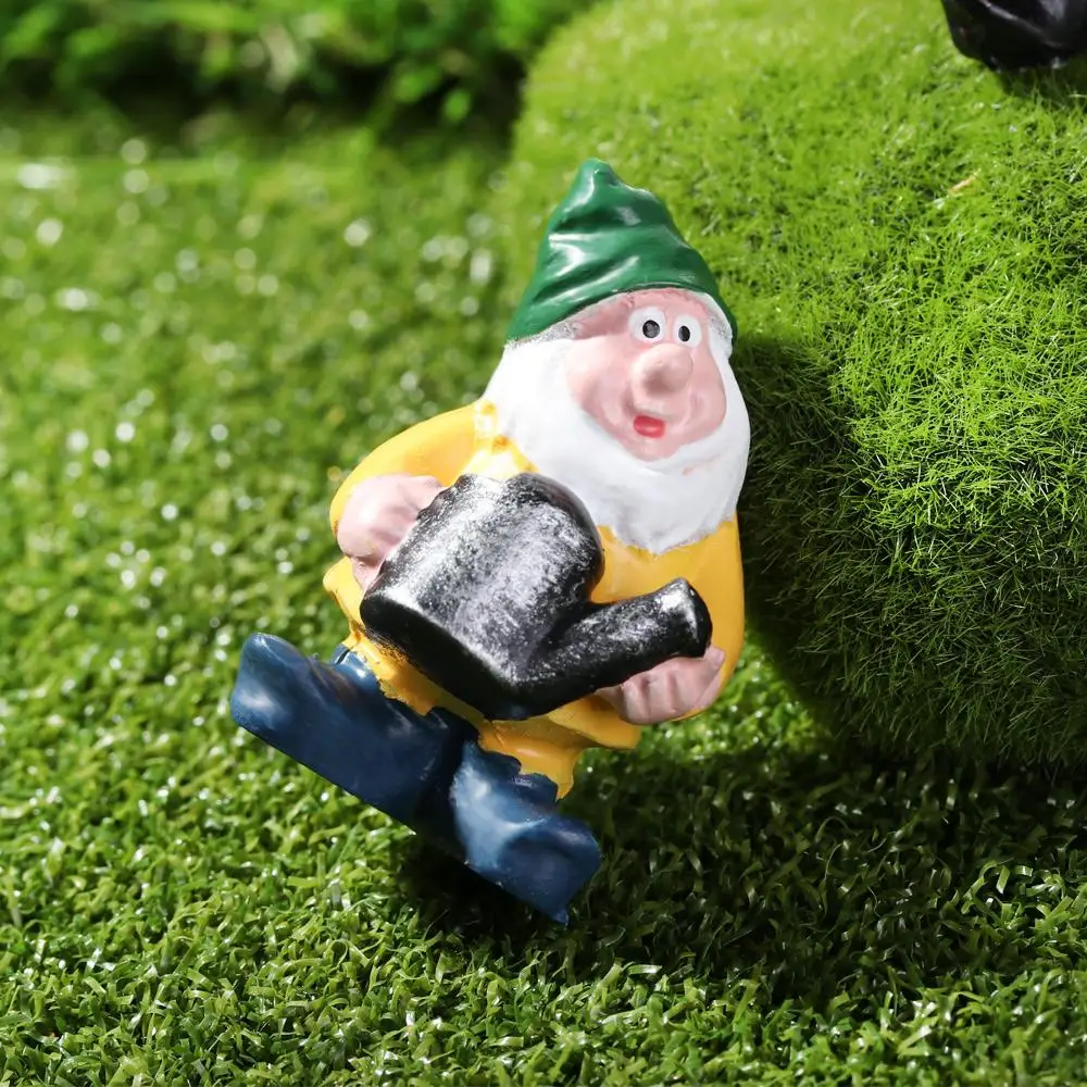 Cartoon Micro Landscape Hand-painted Handicraft Fairy Garden Gnomes Mini Gnome Figurines Miniature Dwarfs Statue Desktop Decor